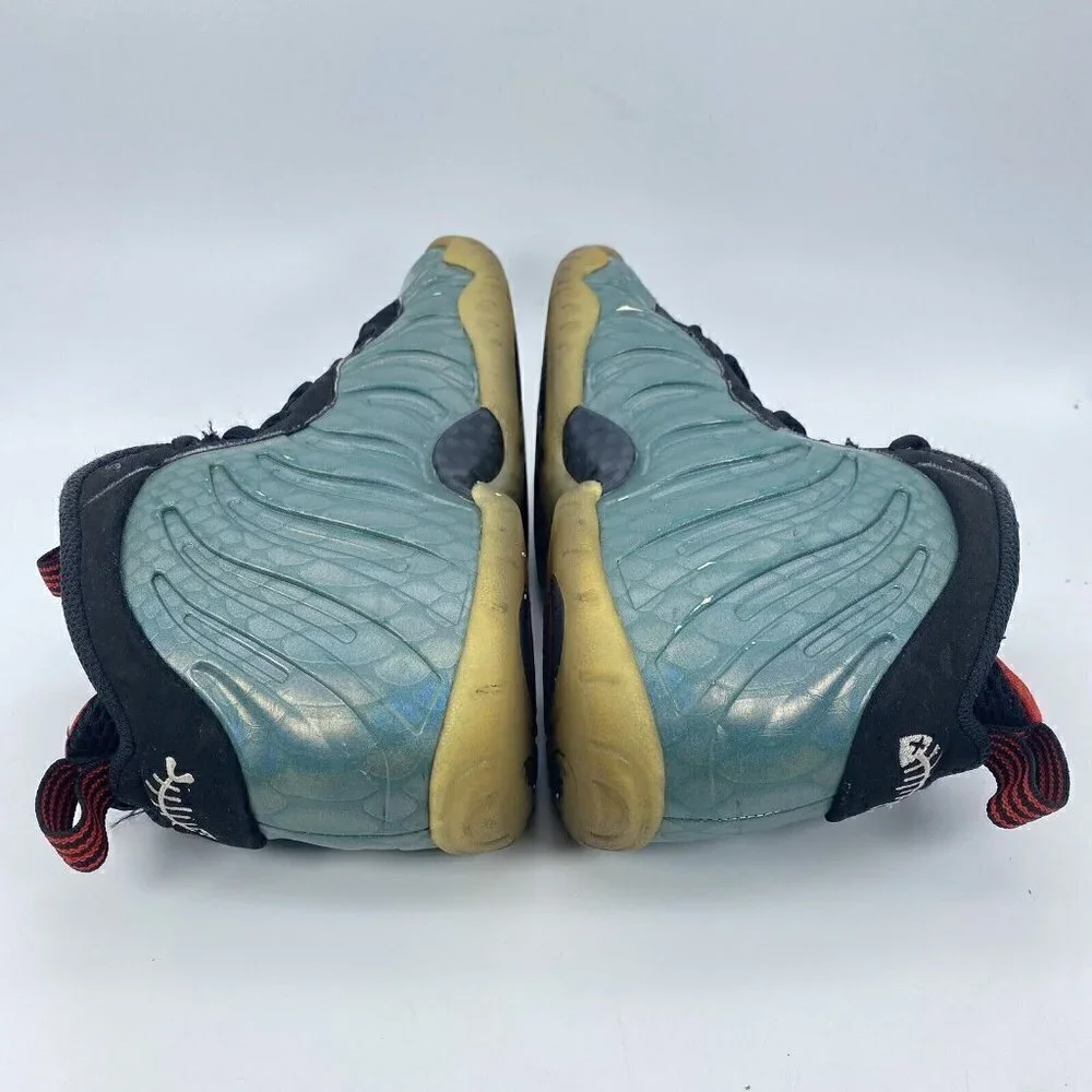 Nike FoamPosite One Gone Fishing Emerald Black Red Shoes 644791-300 Size 6.5Y